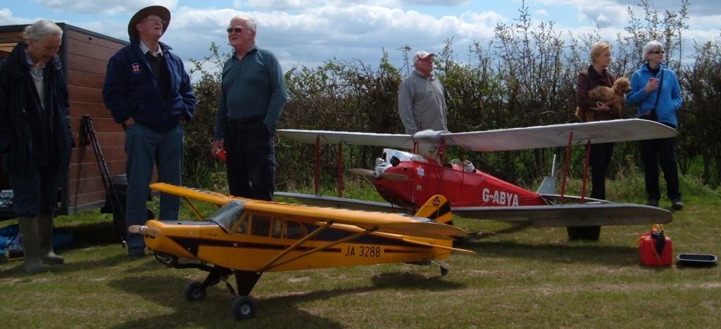 Model aircraft on the ground